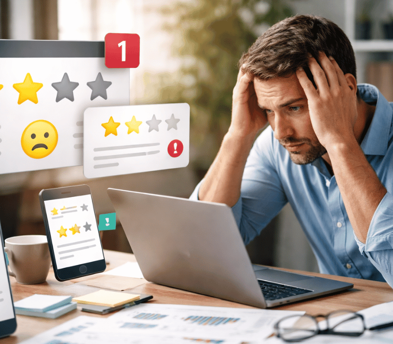 How AI improves online review management, helps businesses respond faster, boosts reputation, increases customer trust, and avoids common review mistakes.