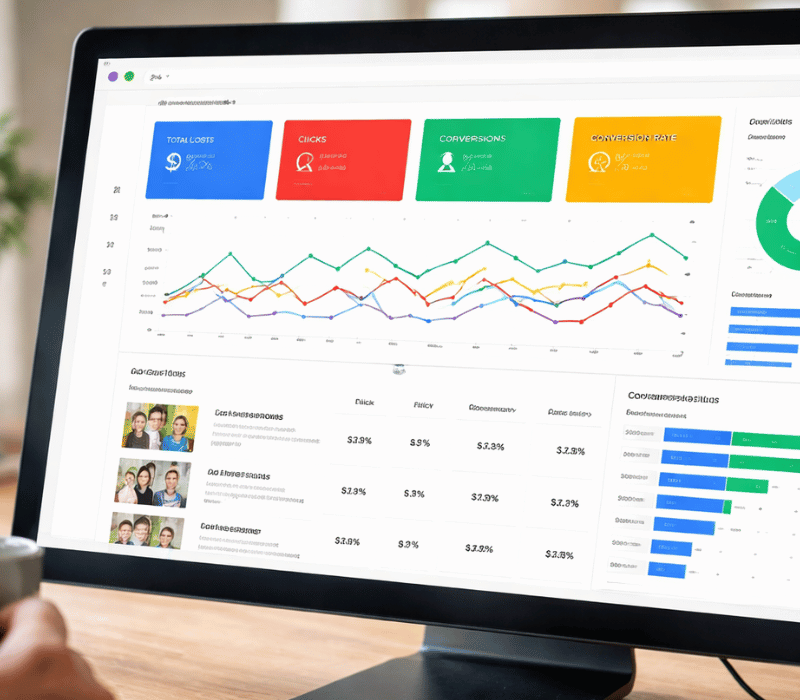 Google Ads dashboard showing targeted ABA therapy campaign performance for clinics generating leads and parent inquiries